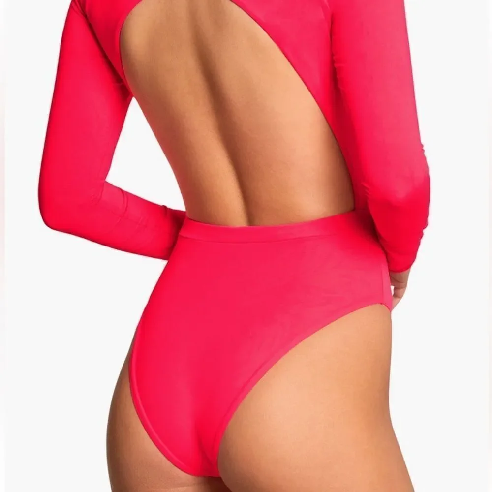 Maaji Cherry Red Rose Long Sleeve Hotsell Surf One Piece $174